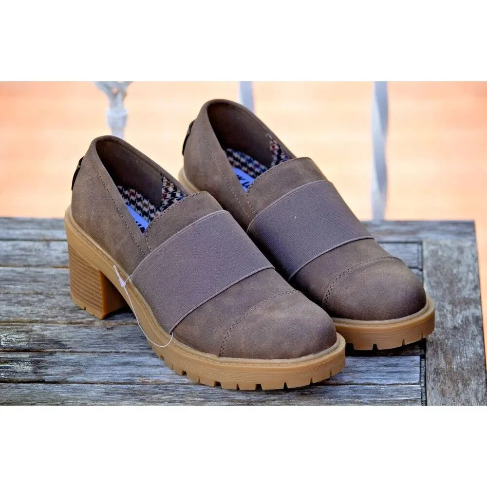 Y2K Platform Mules MUK LUKS Women's Lucy Lettie Size 9.5 - Edgy 90's dark brown